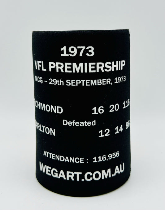 WegArt WEG Premiers Stubby Holder Can Cooler - Richmond Tigers 1973