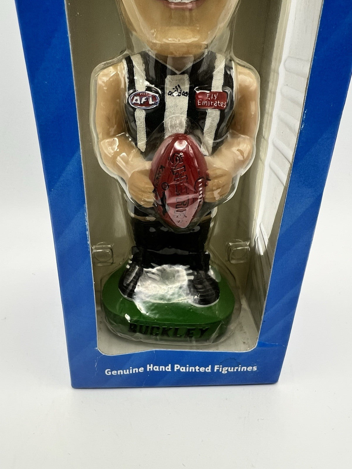 2002 AFL Bobble Dobbles Bobblehead - Collingwood Magpies Nathan Buckley