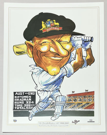 Sir Donald Bradman World Test Record Score 334 By WEG WegArt