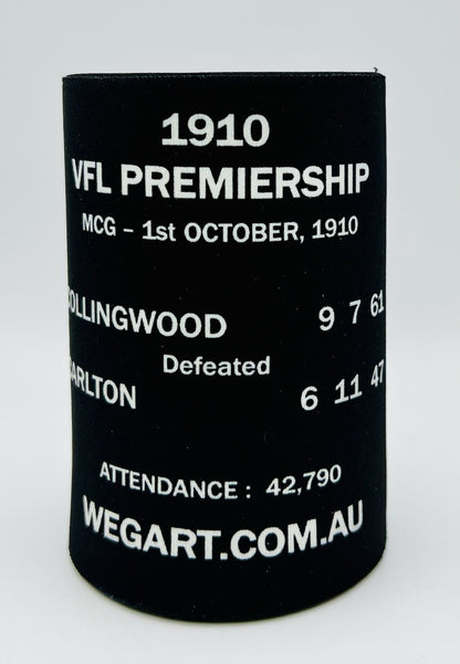 WegArt WEG Premiers Stubby Holder Can Cooler - Collingwood Magpies 1910