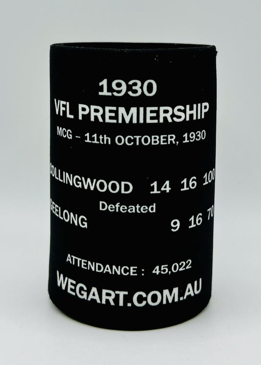 WegArt WEG Premiers Stubby Holder Can Cooler - Collingwood Magpies 1930