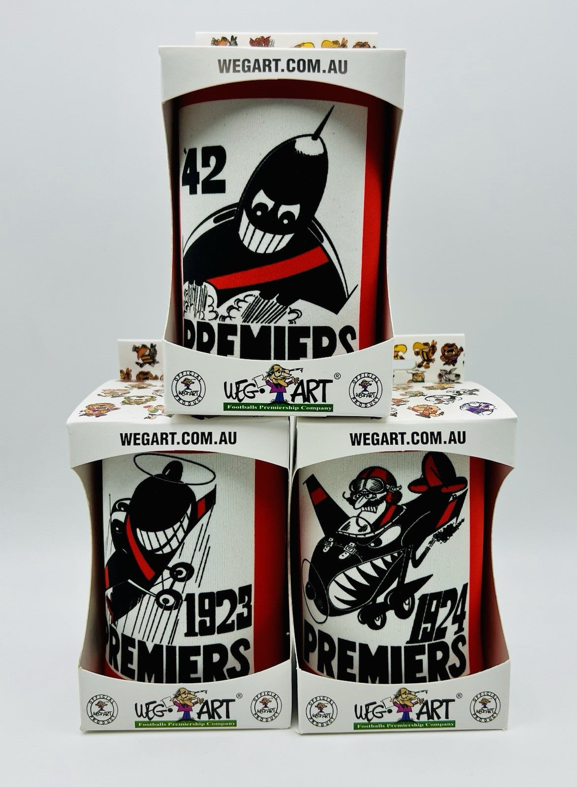 WegArt WEG Premiers Stubby Holder Can Cooler - Essendon Bombers 1911