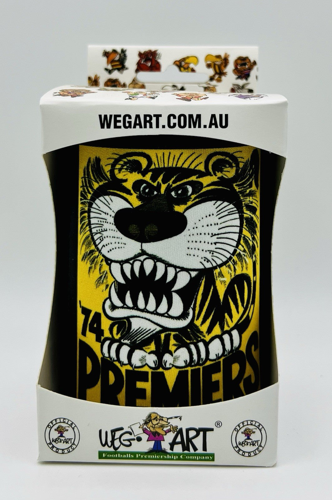 WegArt WEG Premiers Stubby Holder Can Cooler - Richmond Tigers 1974