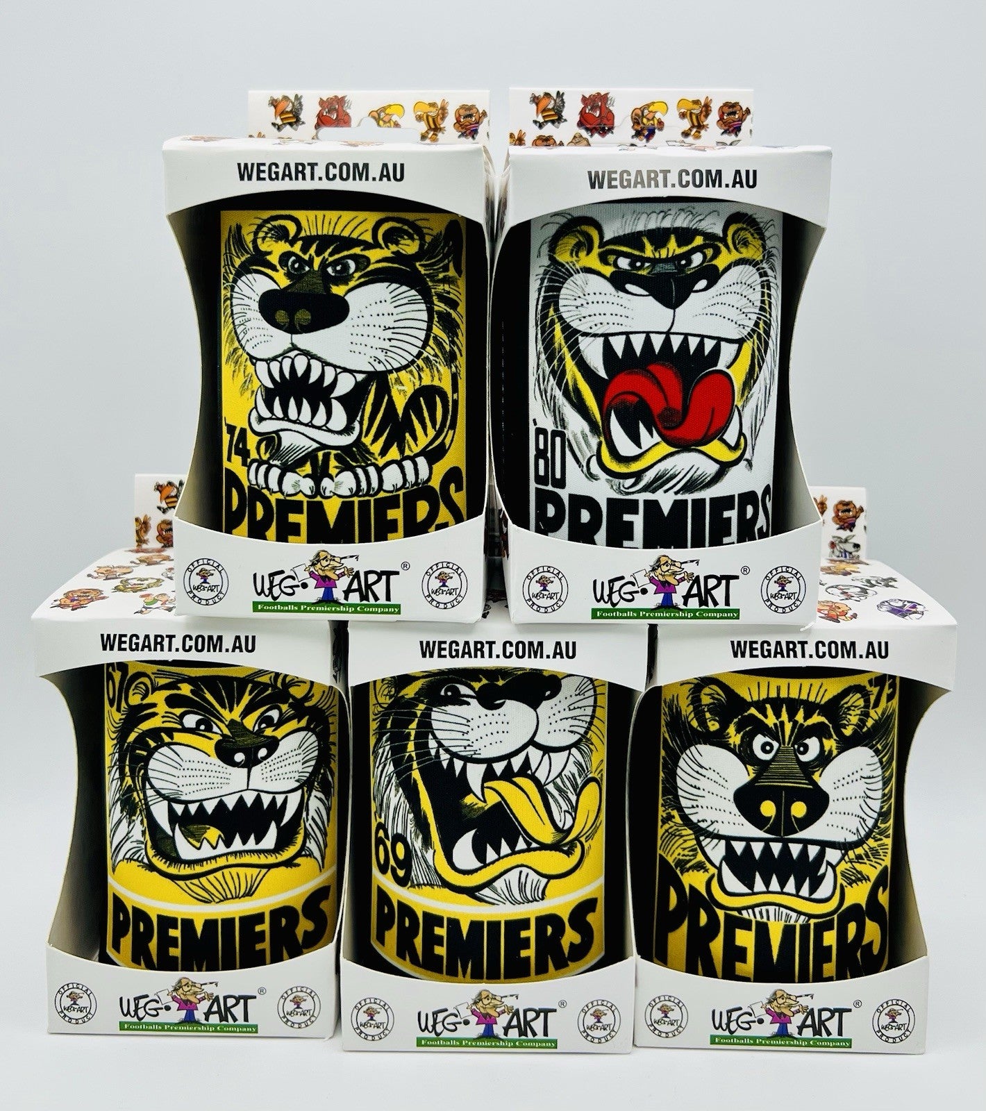 WegArt WEG Premiers Stubby Holder Can Cooler - Richmond Tigers 1943