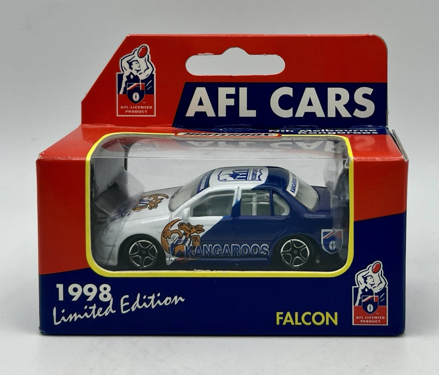 Vintage AFL 1998 Matchbox Car Ford Falcon North Melbourne Kangaroos