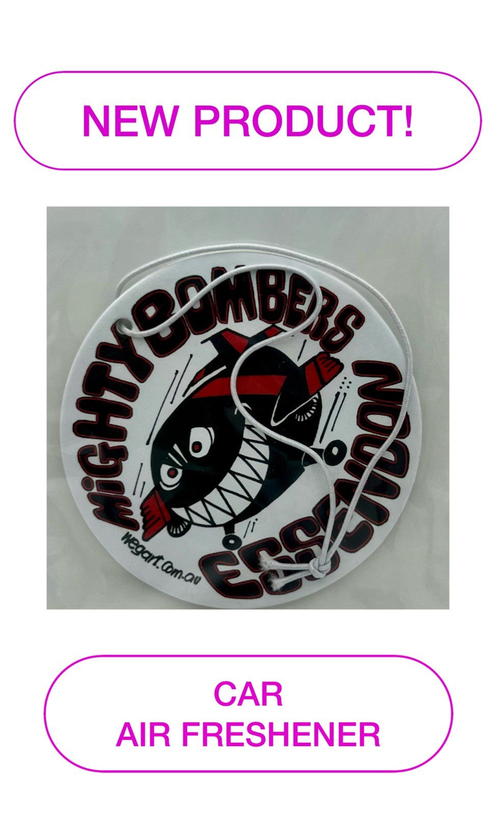 Essendon Bombers WEG WegArt Car Air Freshener - PINE SCENT