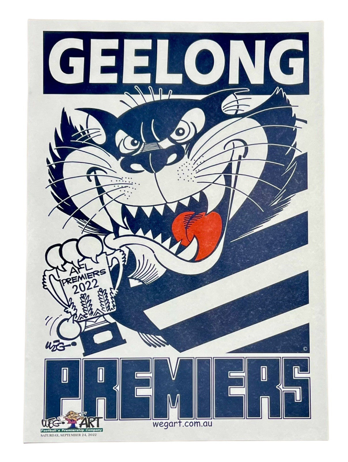 2022 Geelong Cats Weg Art Premiers Poster