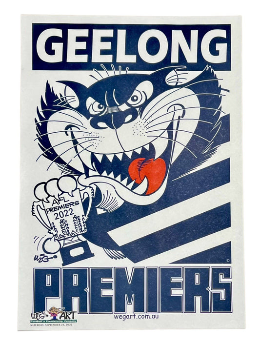 2022 Geelong Cats Weg Art Premiers Poster