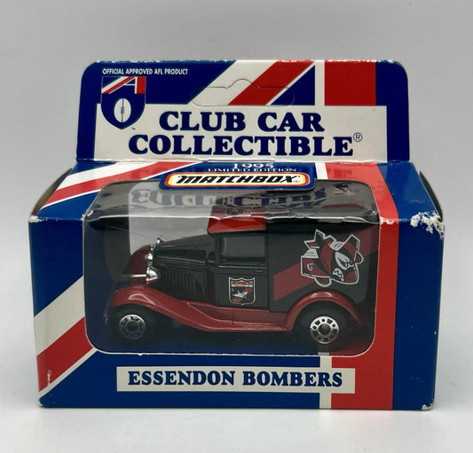 Vintage AFL 1995 Club Car Collectible Ford Model A Van Diecast, Essendon Bombers