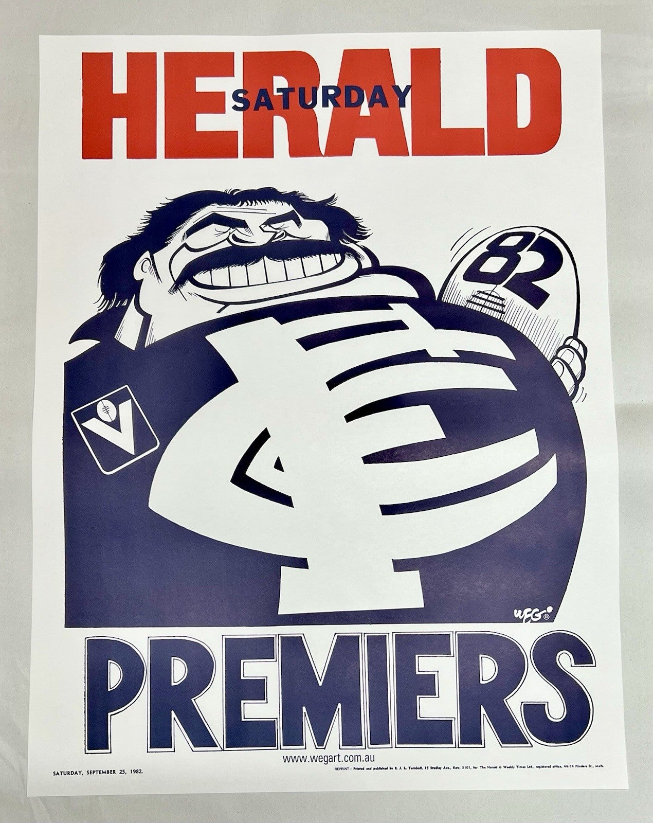 1981 & 1982 Carlton Blues WEG Premiers Posters - REPRINTS