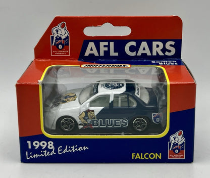 Vintage AFL 1998 Matchbox Car Ford Falcon Carlton Blues