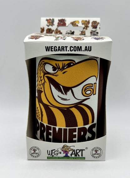 WegArt WEG Premiers Stubby Holder Can Cooler - Hawthorn Hawks 1961