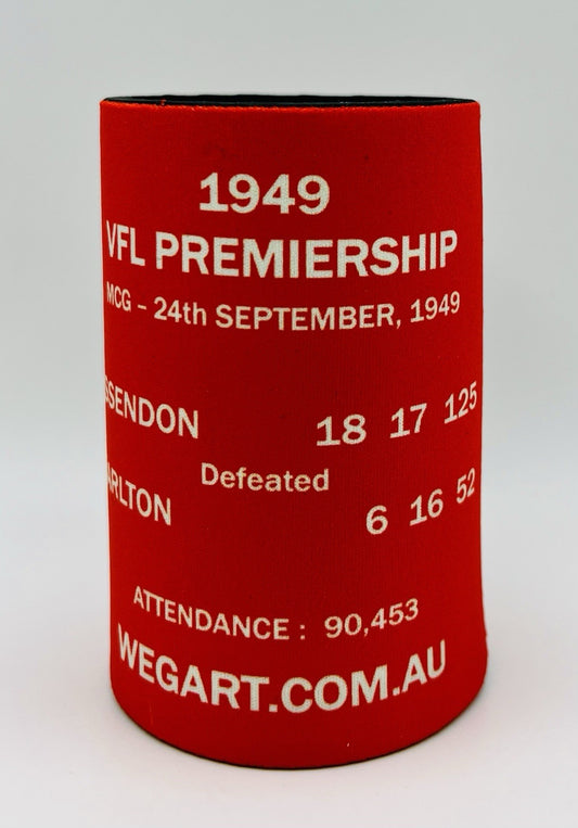 WegArt WEG Premiers Stubby Holder Can Cooler - Essendon Bombers 1949
