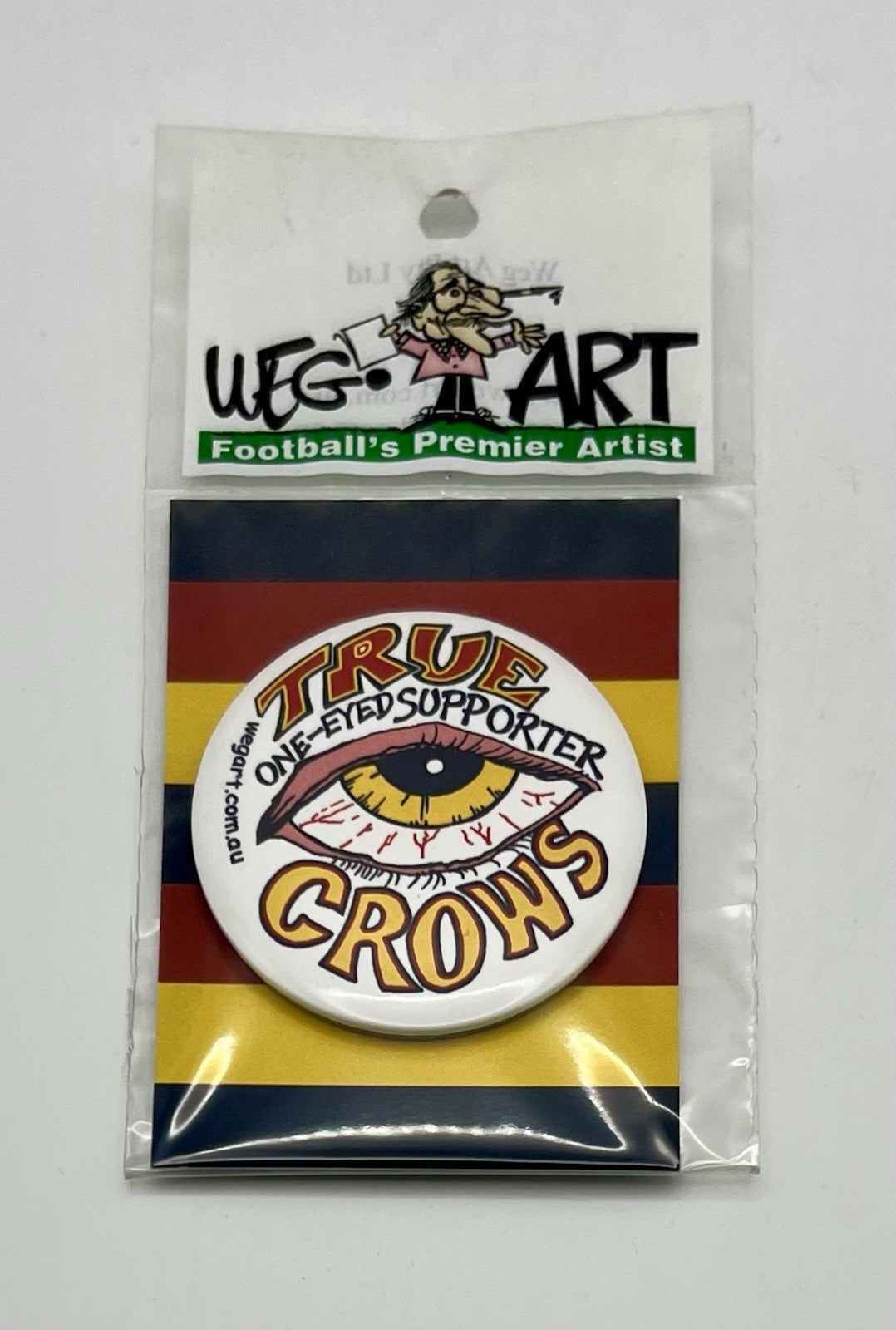 WegArt “True One-Eyed Supporter” Button Badge Adelaide Crows