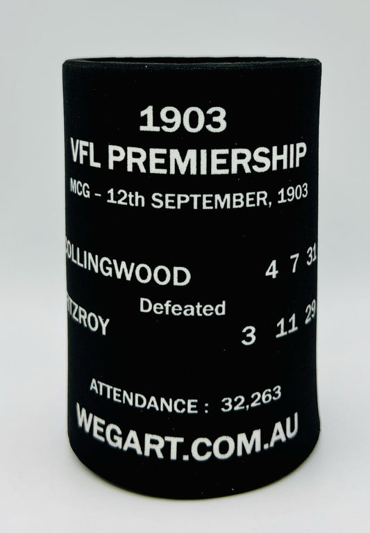 WegArt WEG Premiers Stubby Holder Can Cooler - Collingwood Magpies 1903