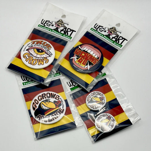 WegArt “Go Crows Go” Button Badge Adelaide Crows