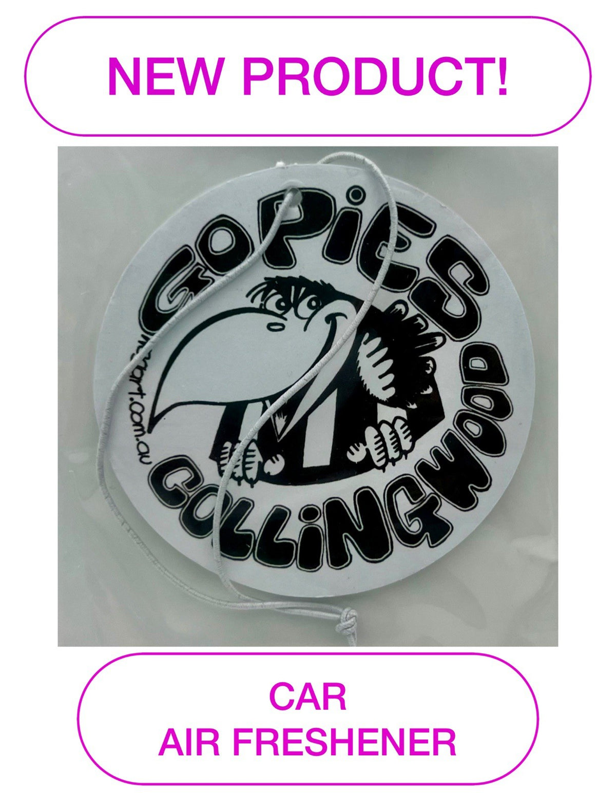 Collingwood Magpies WEG WegArt Car Air Freshener - PINE SCENT