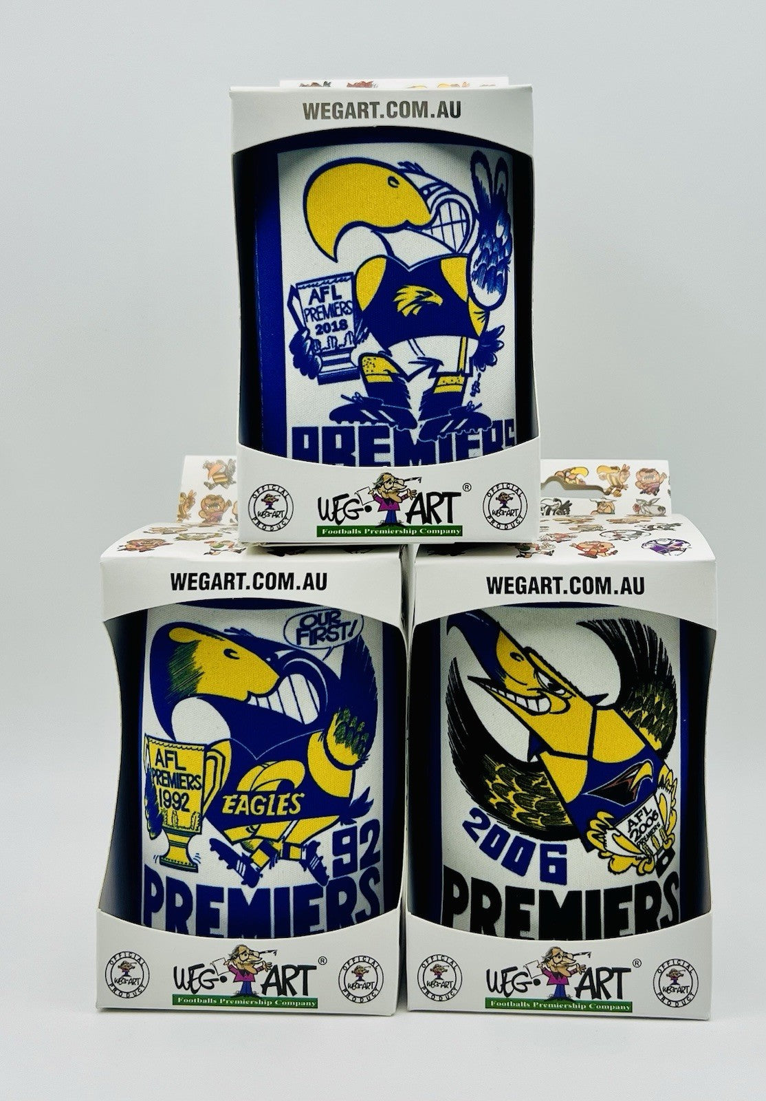 WegArt WEG Premiers Stubby Holder Can Cooler - West Coast Eagles 2018