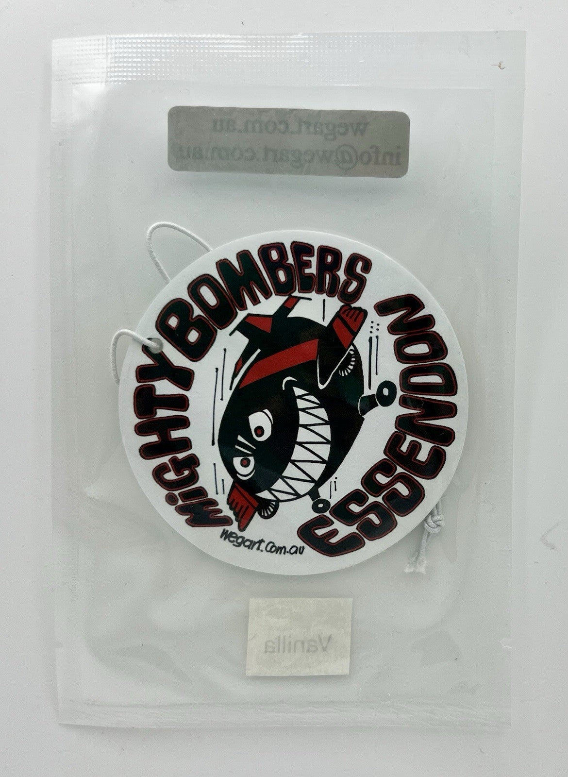 Essendon Bombers WEG WegArt Car Air Freshener - VANILLA SCENT