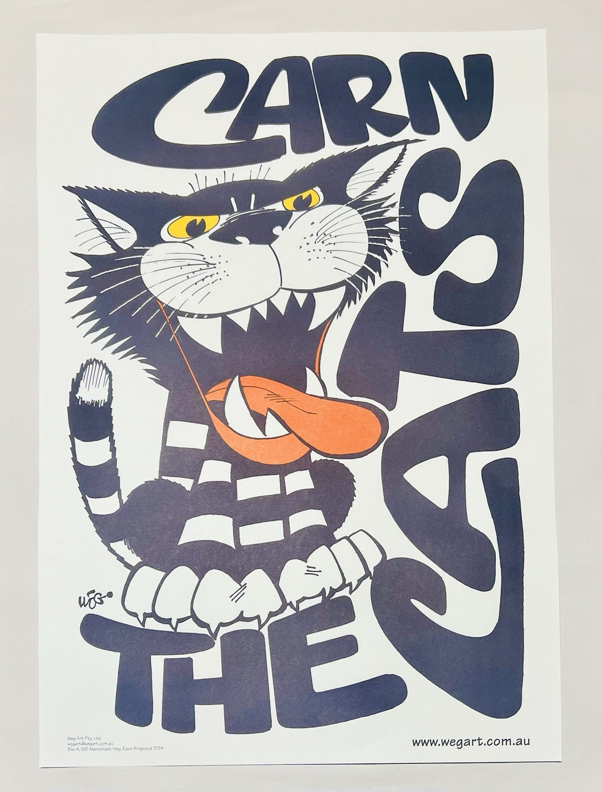 WegArt WEG Geelong Cats Supporter Poster “Carn The Cats” version 2