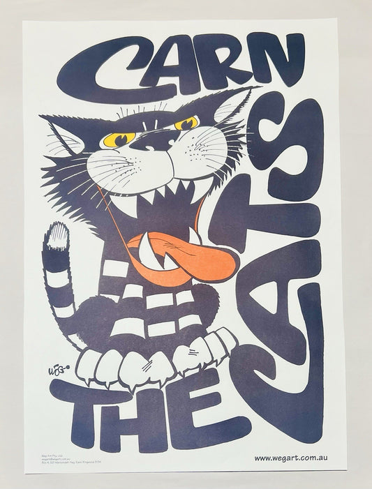 WegArt WEG Geelong Cats Supporter Poster “Carn The Cats” version 2