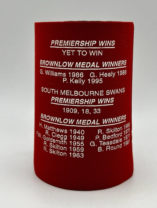 Vintage AFL Stubby Holder/Can Cooler Sydney Swans South Melbourne History