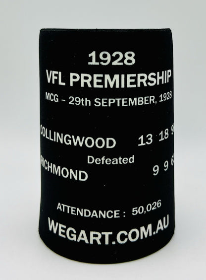 WegArt WEG Premiers Stubby Holder Can Cooler - Collingwood Magpies 1928