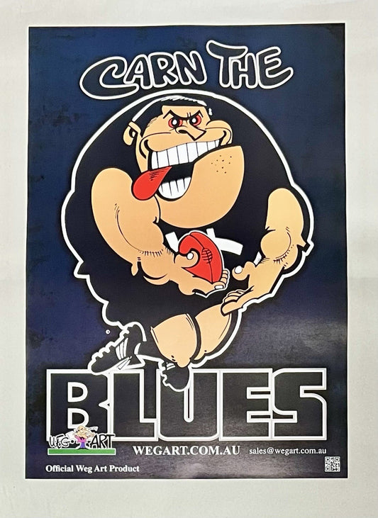 WegArt WEG Carlton Blues Supporter Poster “Carn The Blues”