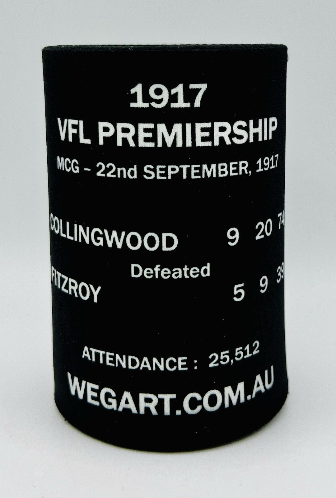 WegArt WEG Premiers Stubby Holder Can Cooler - Collingwood Magpies 1917