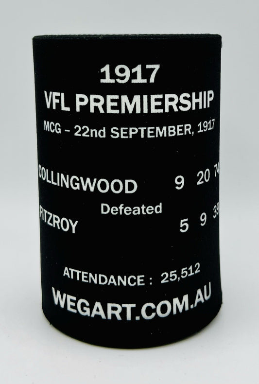 WegArt WEG Premiers Stubby Holder Can Cooler - Collingwood Magpies 1917