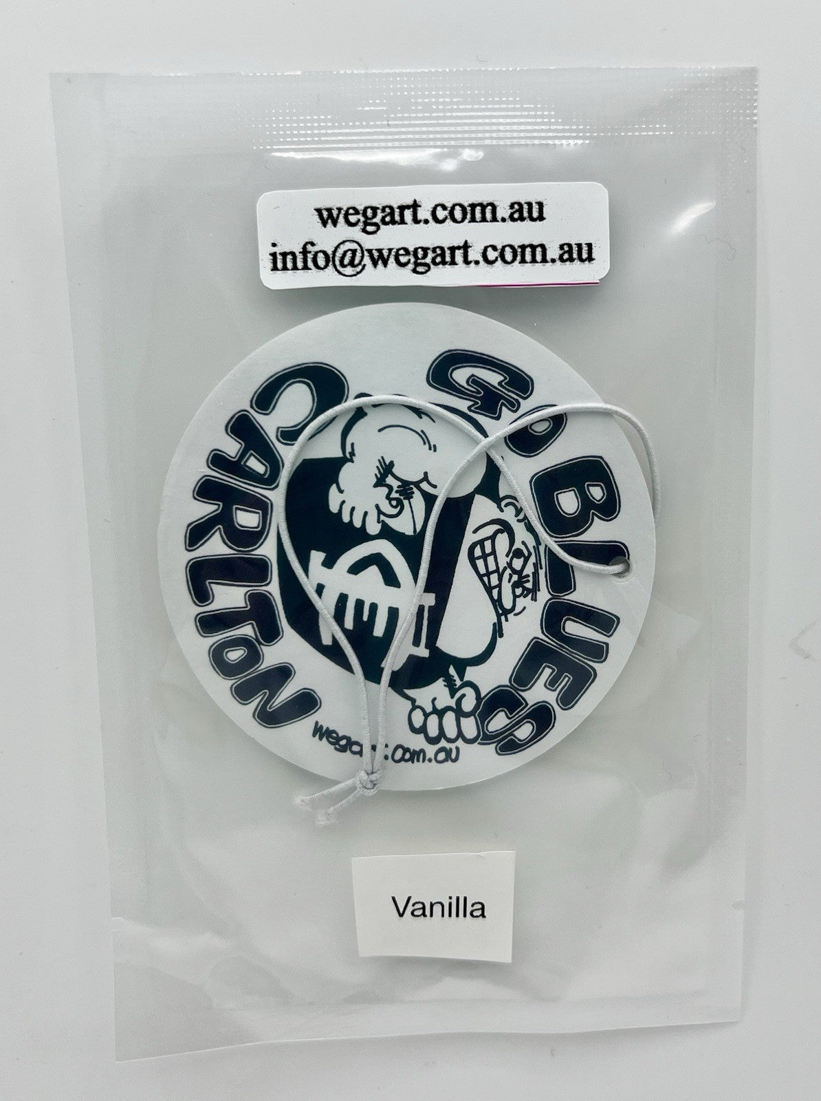 Carlton Blues WEG WegArt Car Air Freshener - VANILLA SCENT