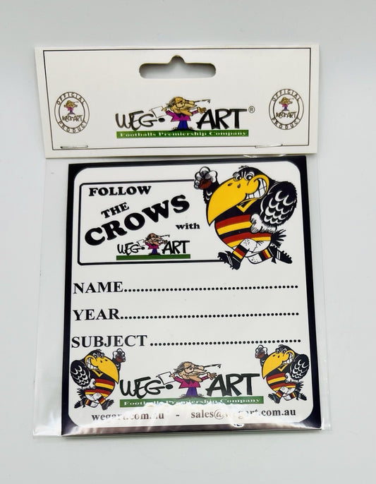 WegArt School Book Stickers Set Of 6 Labels - Adelaide Crows