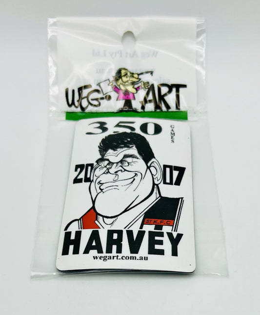 WEG WegArt Fridge Magnet - St Kilda Saints Robert Harvey 350 Games