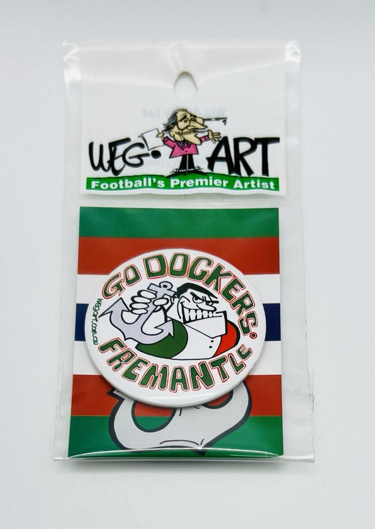 WegArt “Go Dockers” Button Badge Fremantle Dockers