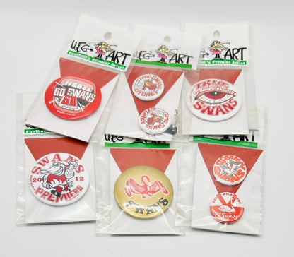 WegArt “Go Swans” Button Badge Sydney Swans