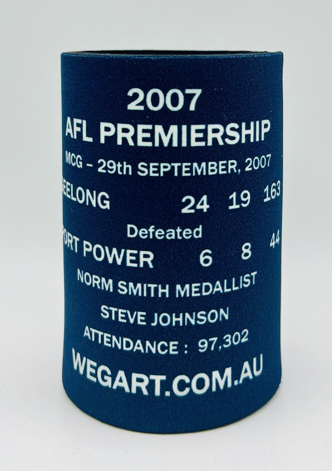 WegArt WEG Premiers Stubby Holder Can Cooler - Geelong Cats 2007
