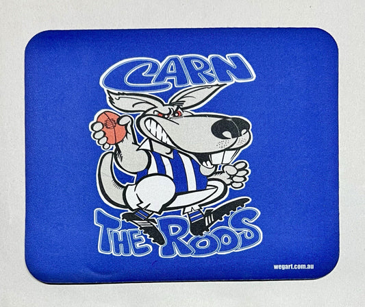WegArt mouse pad - North Melbourne Kangaroos “Carn The Roos”