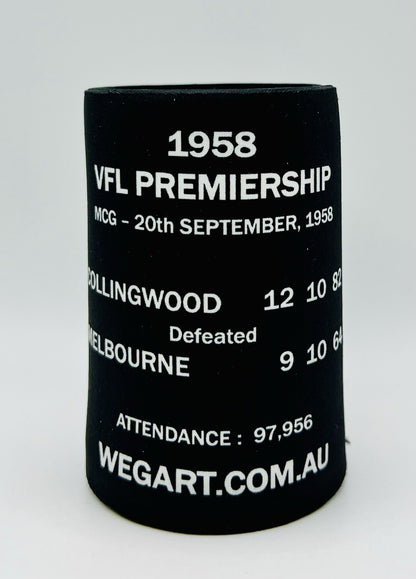 WegArt WEG Premiers Stubby Holder Can Cooler - Collingwood Magpies 1958