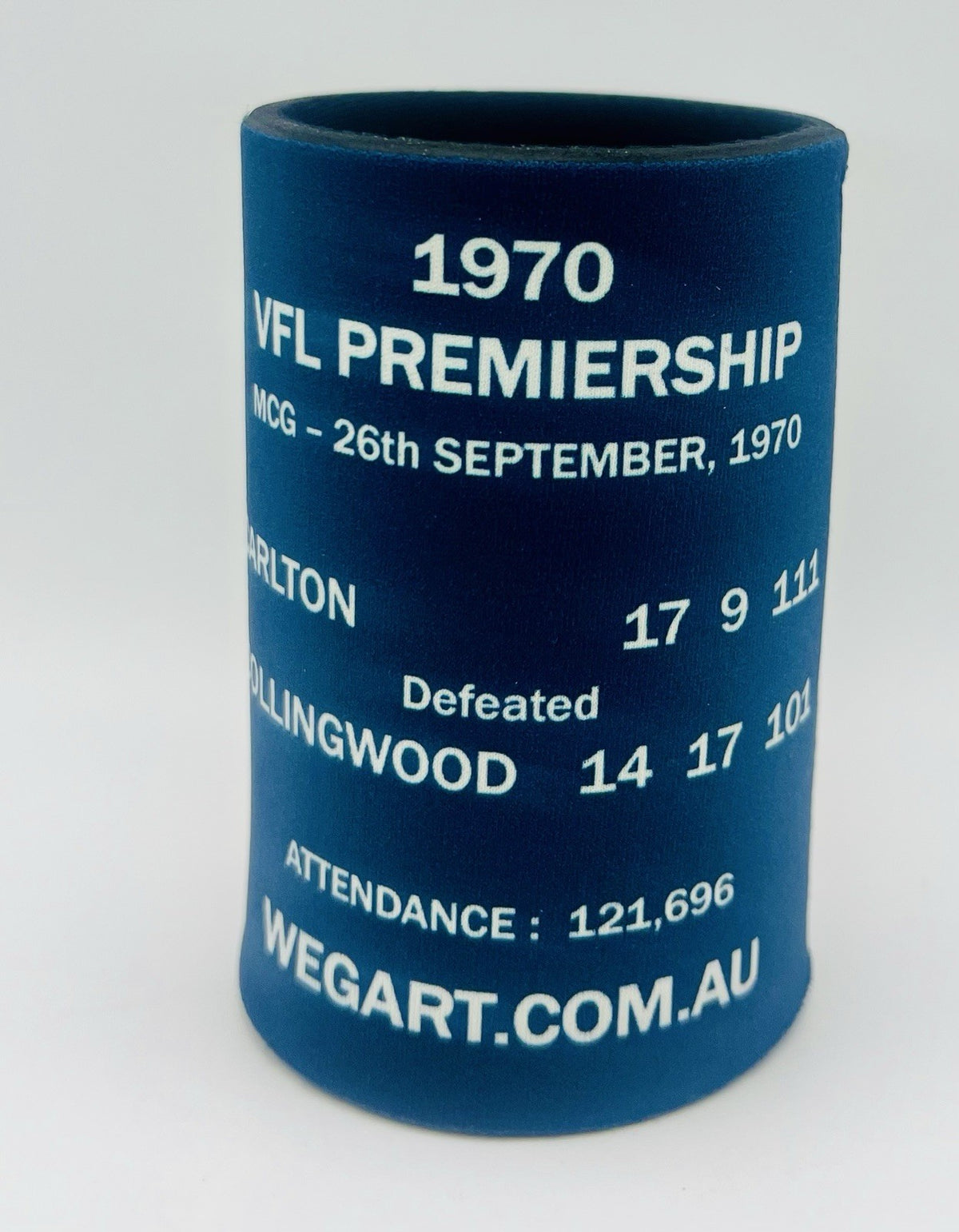 WegArt WEG Premiers Stubby Holder Can Cooler - Carlton Blues 1970