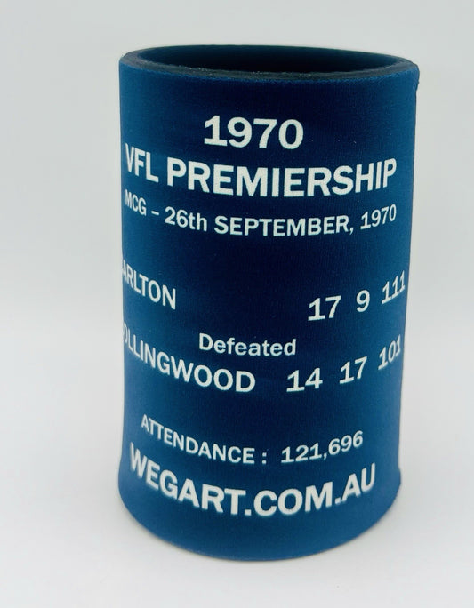 WegArt WEG Premiers Stubby Holder Can Cooler - Carlton Blues 1970
