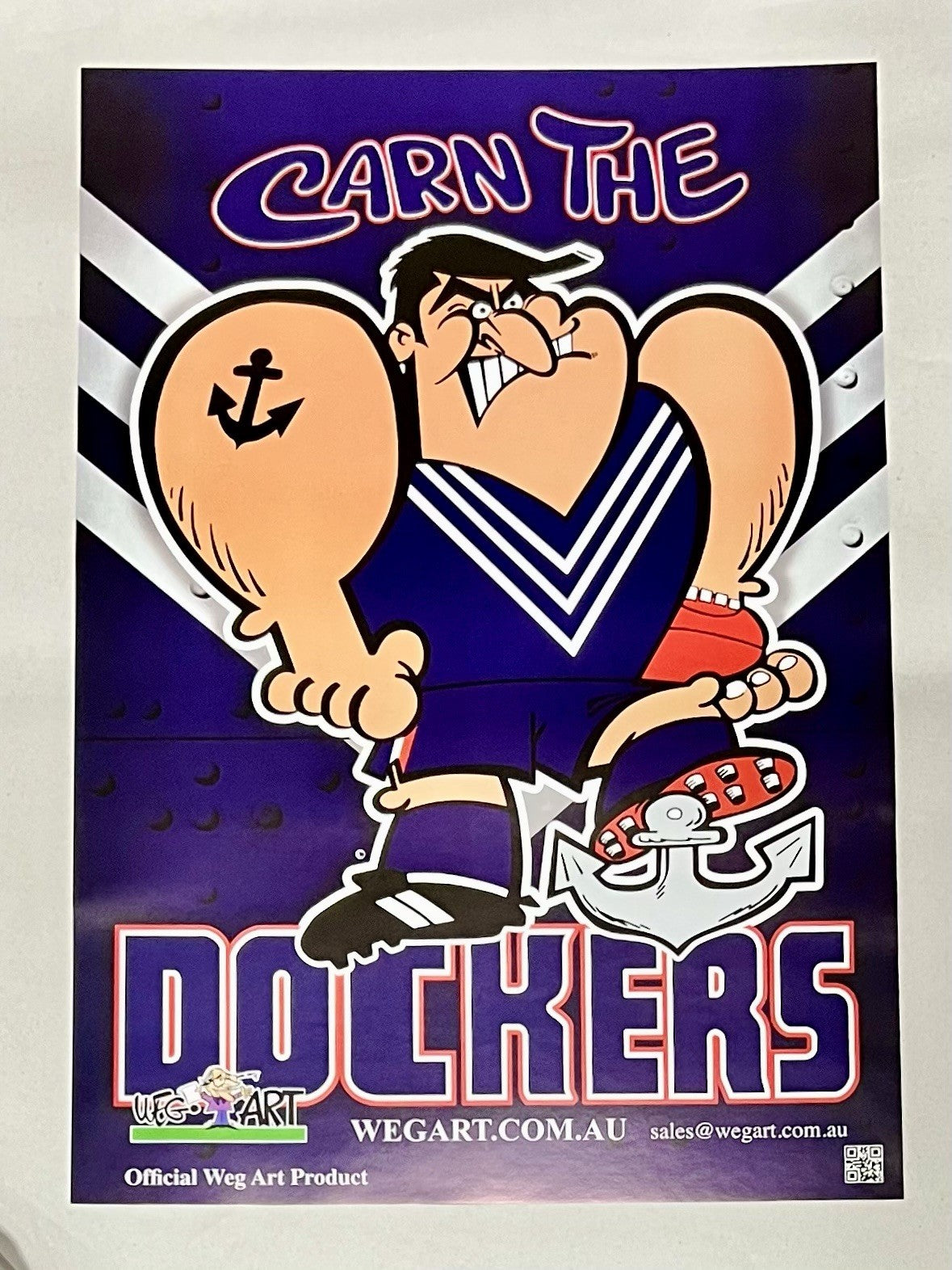 WegArt WEG Fremantle Dockers Supporter Poster “Carn The Dockers”
