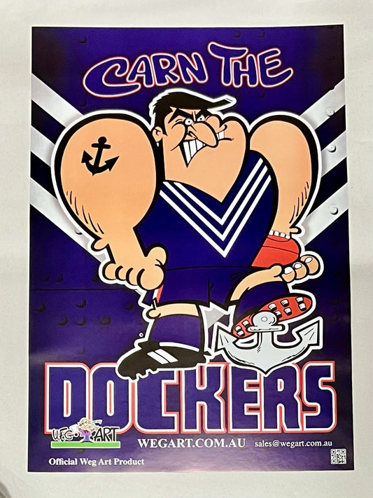 WegArt WEG Fremantle Dockers Supporter Poster “Carn The Dockers”
