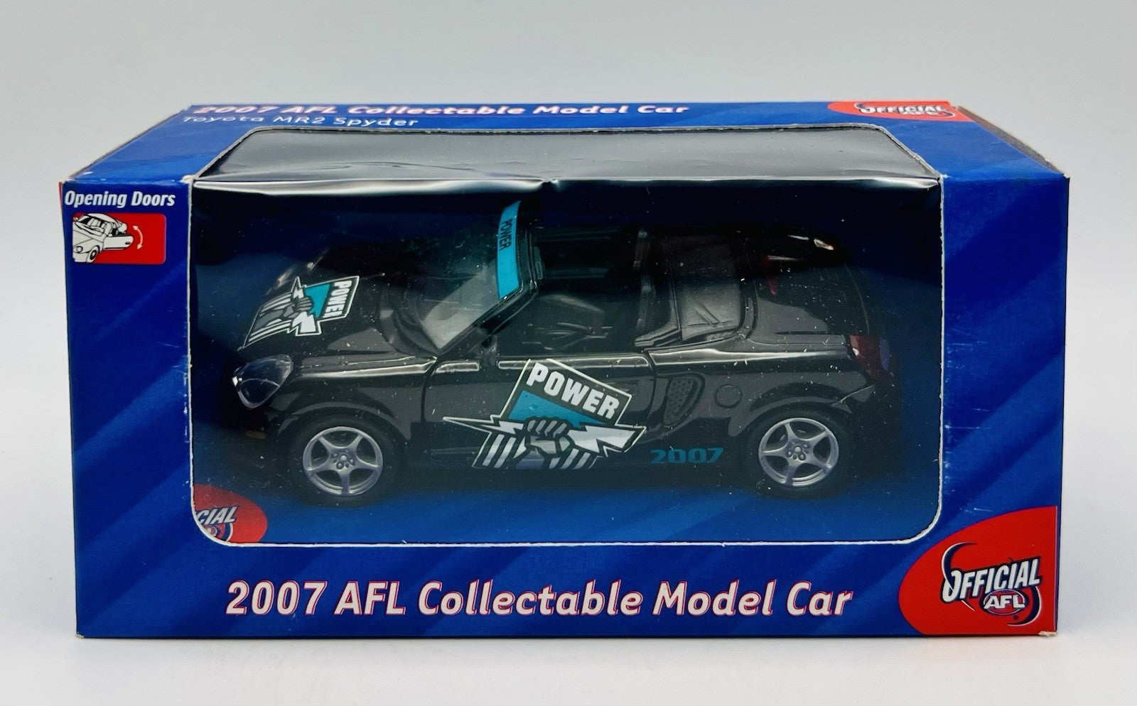 2007 AFL Collectable Model Car Toyota MR2 Spyder Port Adelaide Power