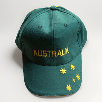 Australia Green And Gold Hat Cap Adjustable One Size