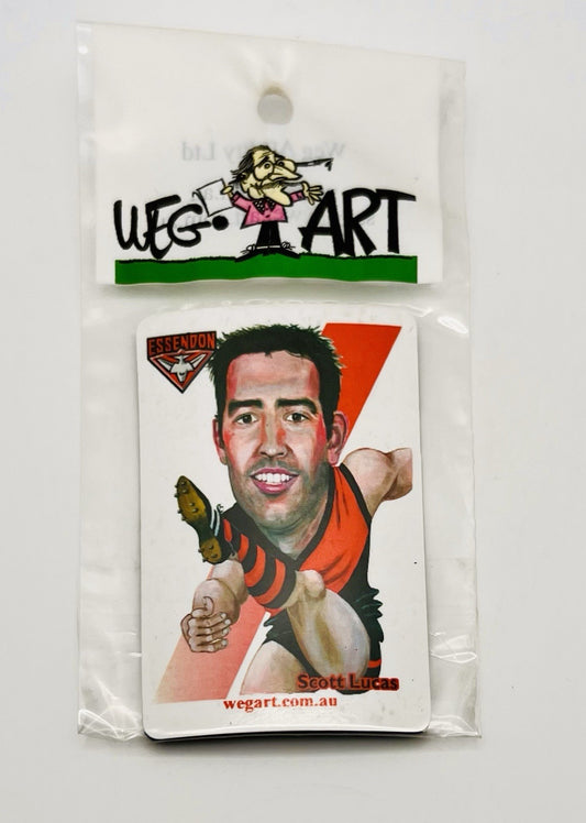 WEG WegArt Fridge Magnet - Essendon Bombers Player Image Scott Lucas