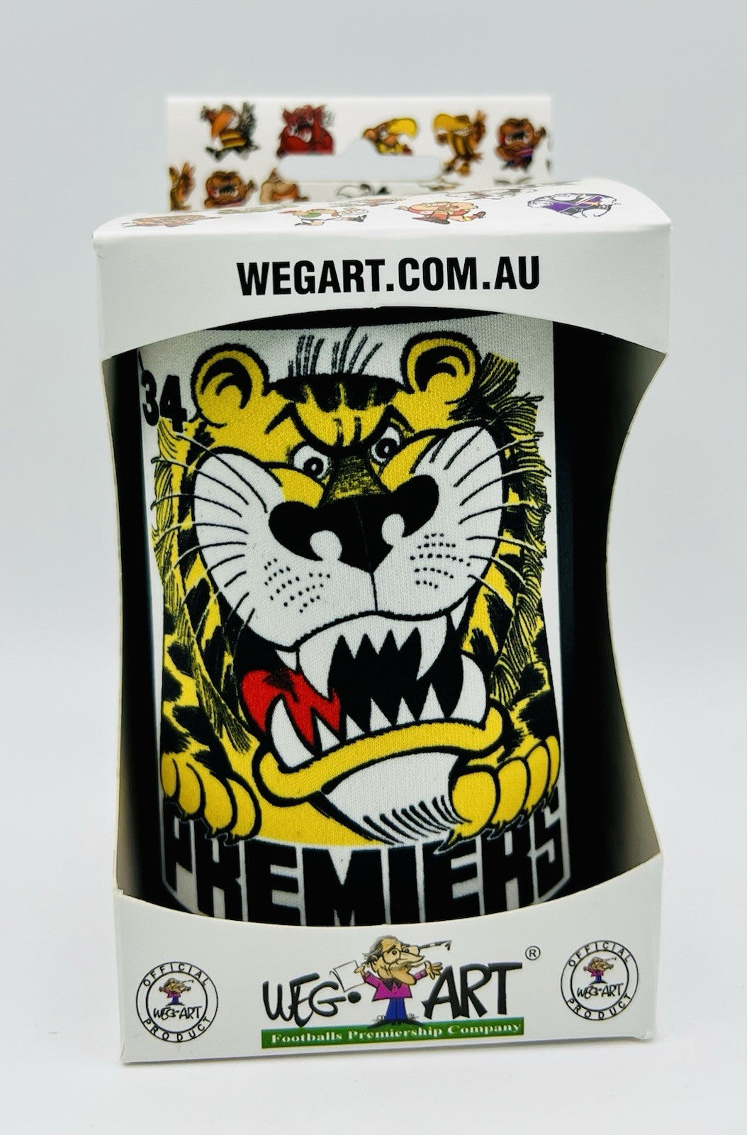 WegArt WEG Premiers Stubby Holder Can Cooler - Richmond Tigers 1934