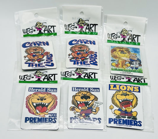 WEG WegArt Fridge Magnet - “Carn The Roys” Fitzroy Lions