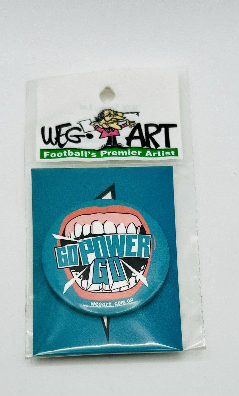 WegArt “Go Power Go” Button Badge Port Adelaide Power