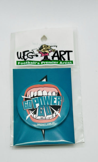 WegArt “Go Power Go” Button Badge Port Adelaide Power