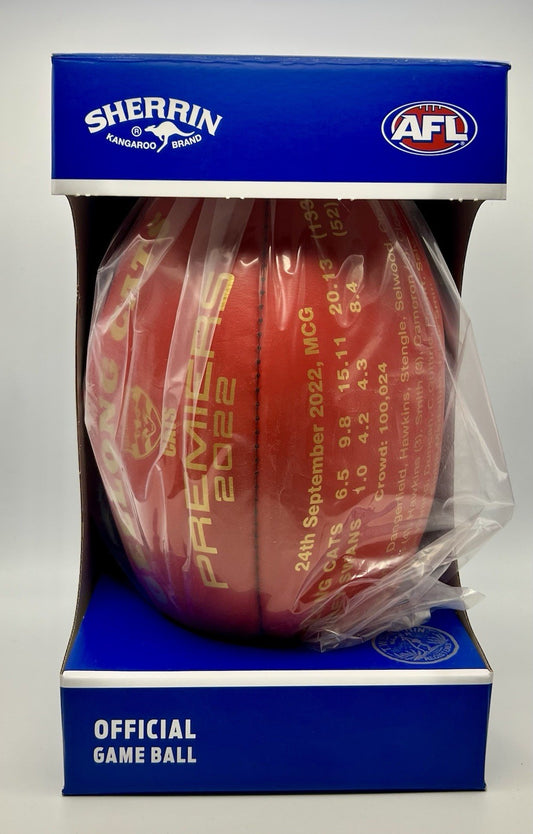 AFL Geelong Cats Sherrin 2022 Premiers Football GOLD FOIL